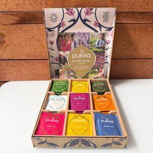 Pukka Tea Gift Box 45 Bags 5 Flavors Organic Wellness Herbal Relaxation NEW READ